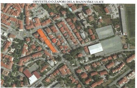 Obvestilo o zapori Bazoviške ulice v Izoli