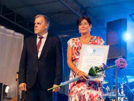 Ob županu nagrajenka Andreja Jerina